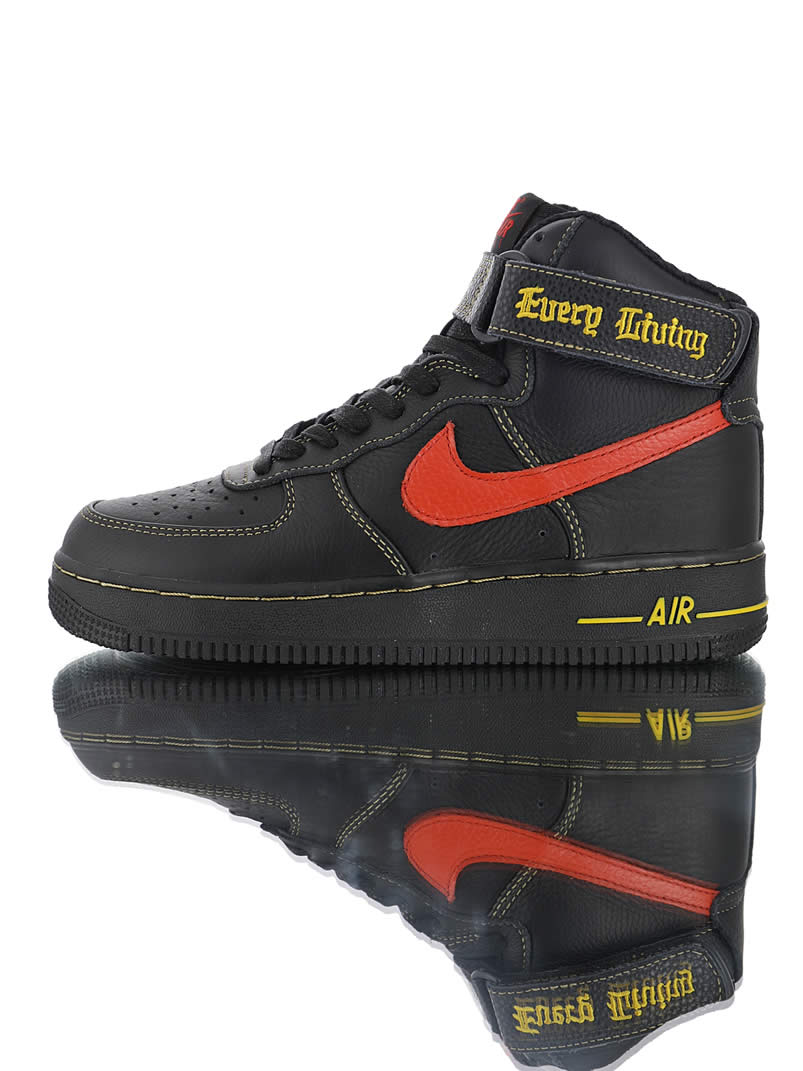 Vlone x Nike Air Force 1 High 'Paris' Sport Red / Black 773255-906765 Pics