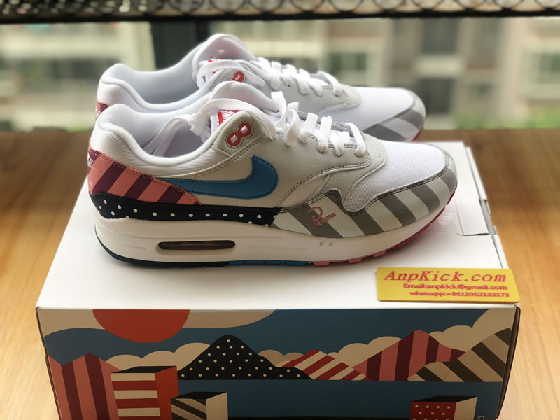 Parra x Nike Air Max 1 White Multi Color Shoes AT3057 100 Right Image