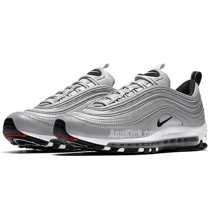 Air Max 97 Premium Reflective Silver Black Bullet Shoes 312834-007