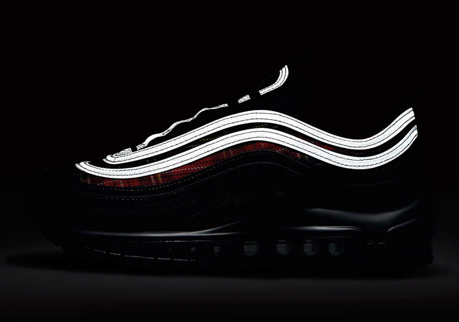 Nike Air Max 97 SE 'Tartan' Black And Red Mens Womens AV8220-001