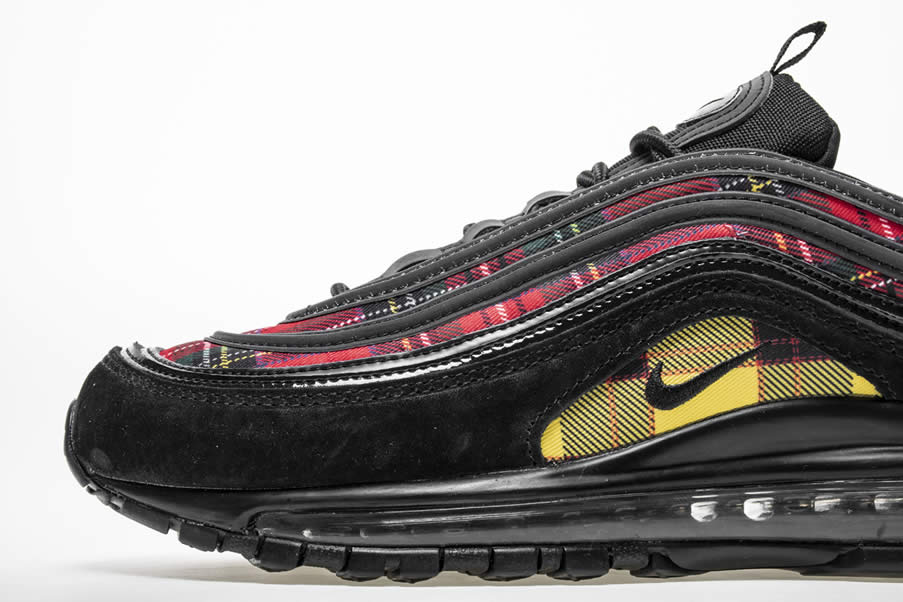 Nike Air Max 97 SE 'Tartan' Black And Red Mens Womens Pics AV8220-001