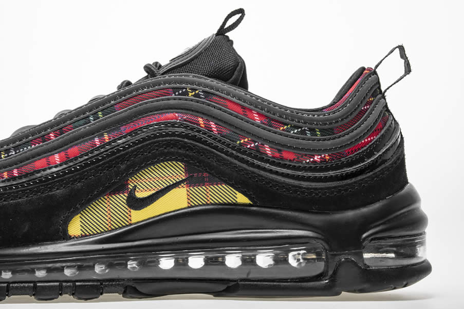 Nike Air Max 97 SE 'Tartan' Black And Red Mens Womens Pics AV8220-001