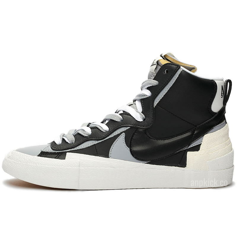 Sacai Nike Blazer Mid Greyscale Black Bv0072 002 (1) - newkick.cc