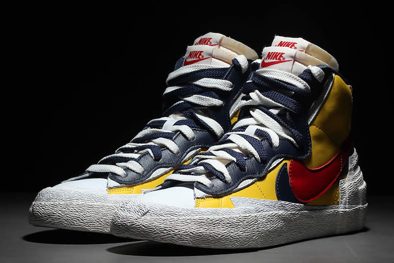 Sacai Nike Blazer Mid Navy Blue Bv0072 001 Yellow Bv0072 700 (17) - newkick.cc