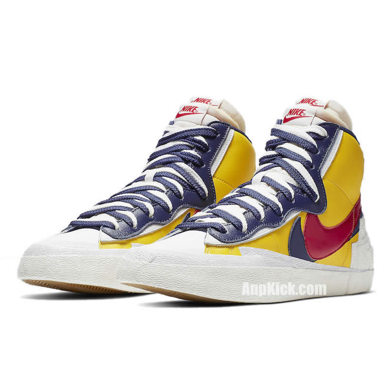 Sacai Nike Blazer Mid Navy Blue Bv0072 001 Yellow Bv0072 700 (2) - newkick.cc