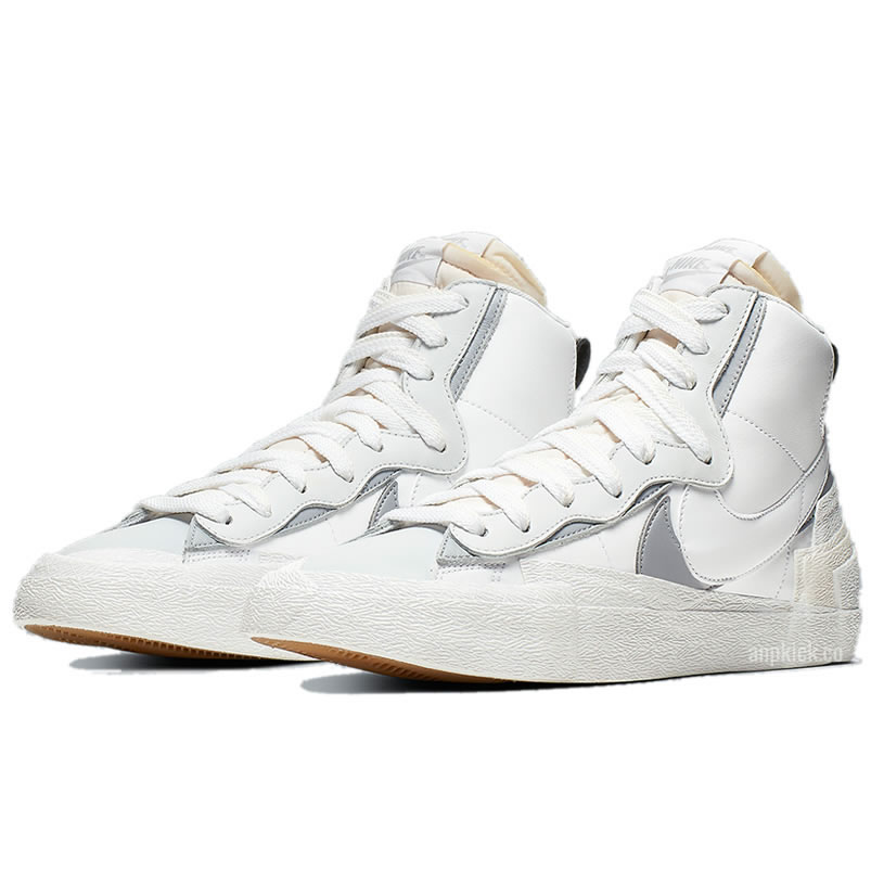 Sacai Nike Blazer Mid White Grey Bv0072 100 (3) - newkick.cc